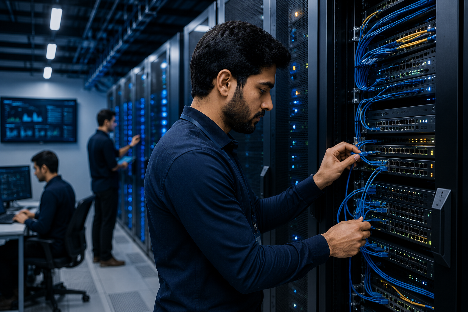 IT Engineer Providing Smart Hands Support